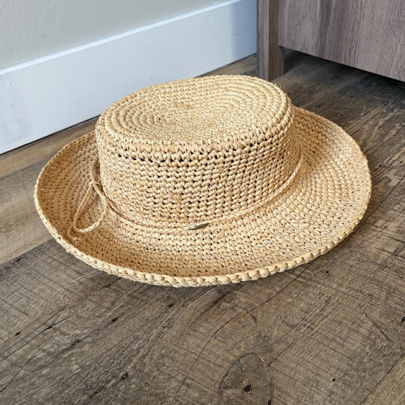 Scala Twisted Raffia Straw Bow Boater Hat - Picture 3 of 15